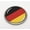 Metal Bezel, variant on Germany Flag 3D Domed Round Automotive Emblem