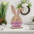 thumbnail image 6 of Uandlove Wooden 3D Easter Bunny and Egg Table Decorations, Purple Assembled Ornament for Easter Party Home Decor Centerpiece, 6 of 6
