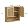 thumbnail image 5 of Smuxee Bathroom Wall Storage Cabinets with Door and Open Shelves,over the Toilet Storage,Gray Small, 5 of 9