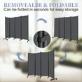 YASRKML 6FT 4 Panel Rolling Room Divider, Selflockable, Folding