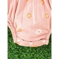thumbnail image 5 of Zehjuhan Baby's Flower All-over Print Shirred Bodysuit With Headband, Lovely Puff Sleeve Triangle Onesie, Toddler & Infant Girl's Clothing, 5 of 8