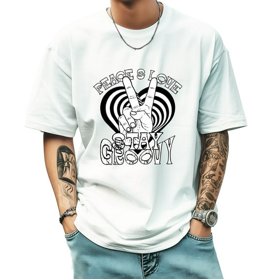 Graphic Tees for Men Summer New Print Casual Tee Fashion Trend Sports Shirt Select