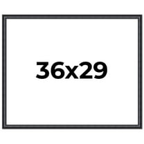 36x29 Frame Black Real Wood Picture Frame Width 1.25 inches | Interior Frame Depth 0.5 inches |