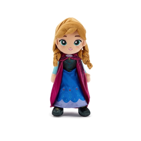 Disney Store Official Anna Plush Doll - Soft Plushy with Embroidered Features & Velour Cape - Princess Toys, Disney Dolls & Stuffed Animals- Frozen - 14 Inches