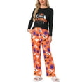 thumbnail image 2 of INSPIRE CHIC Halloween Matching Cute Pumpkin Print Long Sleeve Top with Pants Family Pajama Sets XS Orange Child, 2 of 5