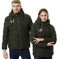 thumbnail image 5 of Lilgiuy Heated Jacket for Women Men Casual Solid Butterfly Print Long Sleeve Winter Warm USB Heating Coat with Hood Gifts for Your Family or Friends, 5 of 5
