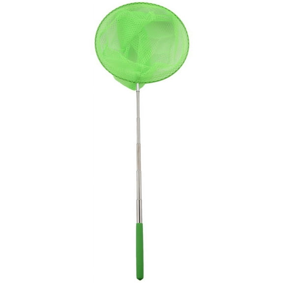 Outdoor Catching Catching Butterfly Net Fishing Net Bag Stainless Steel Telescopic Fishing Net Tool Outdoor Telescopic Portable Catching Catching Net-Green