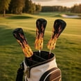 thumbnail image 5 of Yuyamidu Fire Golf Head Cover for Golf Head PU Leather Golf Club Head Cover for Driver/Fairway/Hybird Club Protection, Easy to Put on and Take off, 5 of 7