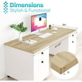 thumbnail image 2 of Kaboon 47.25x30 inch Universal Table Top, 1 inch Thick, Oak, 2 of 6