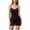 Black, variant on Sexy Lingerie Set for Women Satin Cherry Print Nightgown Teddy Babydoll V Neck Chemise Set with G-String Club Outfits Leopard M