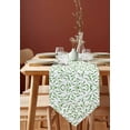 thumbnail image 2 of Spring Leaves Triangle Table Runners Long Dresser Scarves Table Decoration for Wedding Party/Graduation Ceremony/Banquet Modern Minimalist Green White Watercolor, 2 of 7