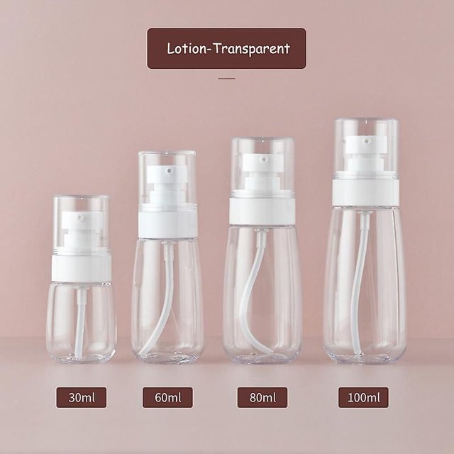 30/60/80/100ml Portable Watering Can Travel Dispense Lotion Bottle Perfume Liquid Refillable Sub-bottling Empty Container