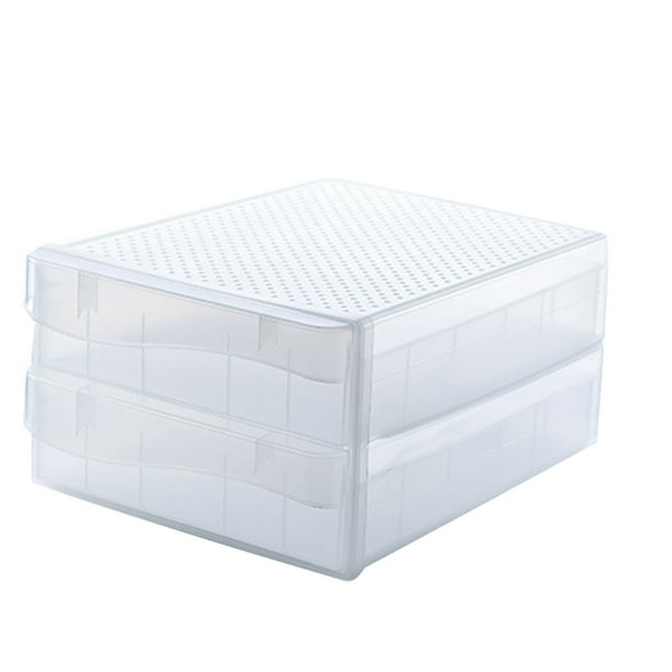 Inteprter Caja de almacenamiento de huevos ABS Cocina Nevera Organizador Cajón Organizadores de vegetales Contenedor de alimentos Contenedores de Cocina y Comedor Doble capa Inteprter HA074747-02