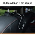 thumbnail image 6 of 4-Pack Car Seat Headrest Hooks with Locking Mechanism | Heavy-Duty Purse & Handbag Hooks | Backseat Organizer for Shopping Bags, Hats & Lunch Bags | Beige & Brown Plastic Design, 6 of 7