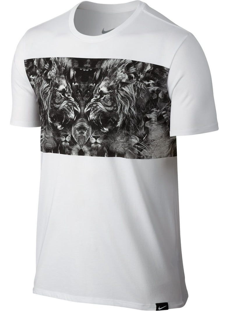 Dri-Fit Lebron James Lion Graphic Men's T-Shirt White 806566-100 - Walmart.com