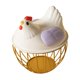 thumbnail image 5 of Cesta para huevos de gallina, contenedor para huevos, cesta de alambre de metal para almacenar huevos de gallina Raya dorada violeta, 5 of 9
