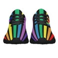 thumbnail image 3 of Unisex Rainbow Sneakers, LGBT Shoes for Men Women Lightweight Breathable Running Shoes Black Size 9, 3 of 7
