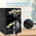 thumbnail image 7 of Yesurprise Depository Safe Digital Depository Safe Box 13.7"X 15.7"X 19.2" Electronic Steel Safe with Keypad Locking Drop Box with Slot Metal Lock Box with Two Emergency Keys for Your Valuables, 7 of 7