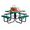 Green, variant on Bstjewey 46" Waterproof Square Metal Picnic Table for 8 Person,Red
