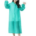 thumbnail image 1 of ITFABS Imperméable à Capuche pour Adulte Manches Longues Fermeture à Boutons Poncho de Pluie Réutilisable, 1 of 1