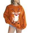 thumbnail image 2 of Chandail en Molleton de Noël pour Femmes 2023 Mode Manches Longues Col Rond Imprimé de Noël Hauts Amples Blouse Chandails en Molleton en Solde, 2 of 5