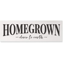 Homegrown Down To Earth Rustic Wood Wall Sign 6x18