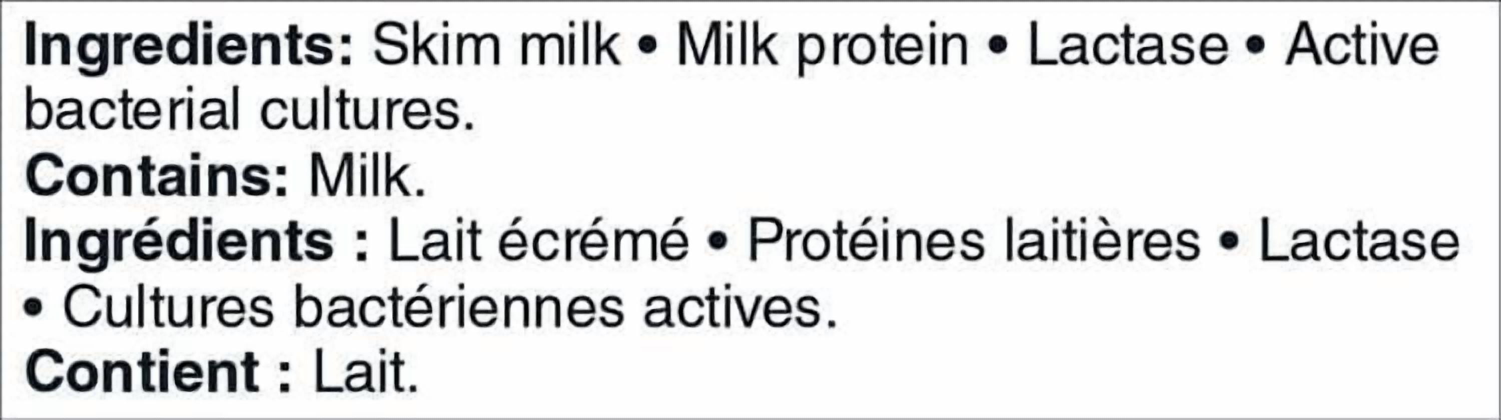 Yogourt grec nature sans lactose 0 % M.G. Notre Excellence 750g