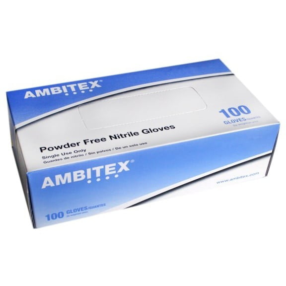 Ambitex L5201 Series PowderFree Cream Latex Gloves Small