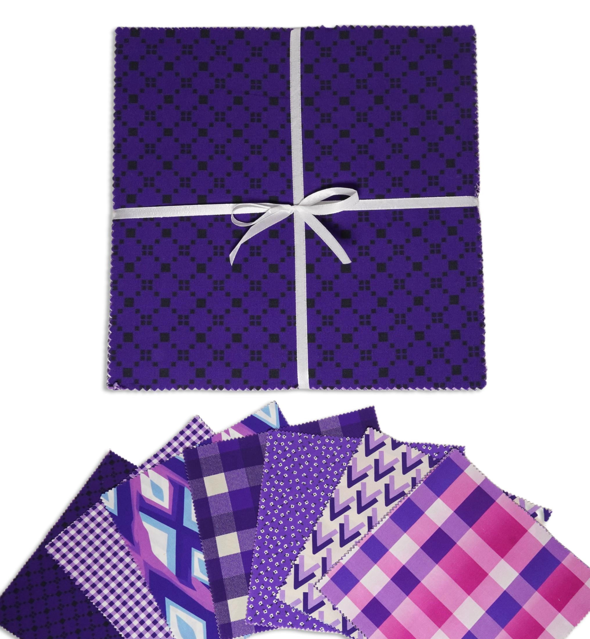 Soimoi Precut 10-inch Geometric & Floral Prints Cotton Fabric Bundle Quilting Squares Charm Pack DIY Patchwork Sewing Craft