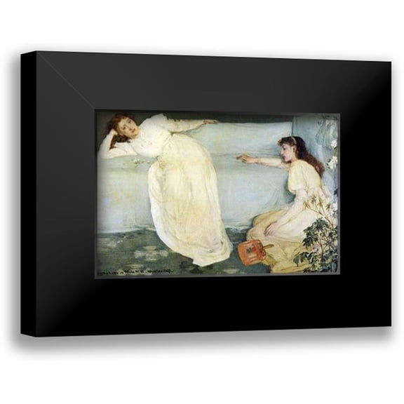 Whistler, James McNeill 14x11 Black Modern Framed Museum Art Print Titled - Symphony In White