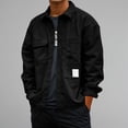 thumbnail image 2 of Men's Retro Work Shirt Long Sleeve Casual Loose Fit Style Shirt Jacket for Spring Autumn Comfortable Wear Mens Summer Lightweight Pullover Tee Shirts, 2 of 4