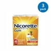 (3 pack) (3 Pack) Nicorette Nicotine Gum, Stop Smoking Aid, 4 mg, Fruit Chill Flavor, 100 count