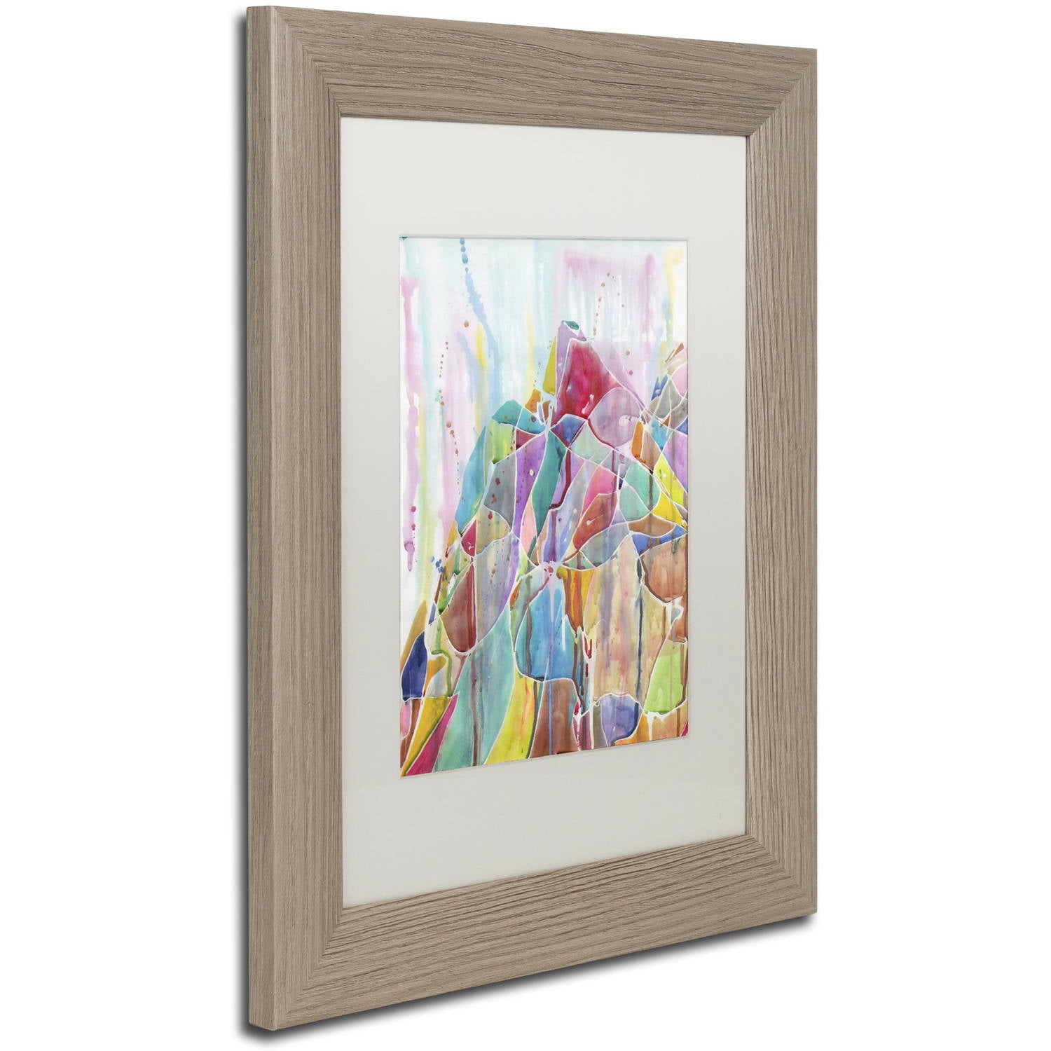 Trademark Fine Art "Mount Lucania" Canvas Art by Lauren Moss White Matte, Birch Frame