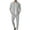 Gray, variant on Men's Full Zip Polo Jacket & Drawstring Pants Set 2pcs Regular Fit Casual Sport Tracksuit with Pockets Gray