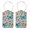 Multi4, variant on RATGON 2 Pack Luggage tag PU Leather with Stainless Steel Loop Luminous Dreamy Butterfly Travel Trip