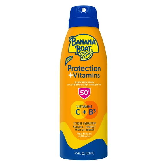 Banana Boat Protection   Vitamins Moisturizing Sunscreen Spray SPF 50, 4.5 oz.