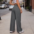thumbnail image 5 of Juslio Pants for Women Casual Loose High Waist Comfortable Elastic Waist with Pockets Wide-Leg Pants, 5 of 5