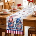 thumbnail image 5 of 4th of July Table Runner 70 Inches, USA Flag Independence Day Blue Red Gnomes Bed Runner Dresser Scarves Tabletop for Indoor Outdoor Parties/Ceremony/Banquet, 13" x 70", 5 of 9