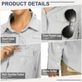 thumbnail image 6 of POENTAB Long Sleeve Fishing Shirts for Women Quick Dry Sun UV Protection Convertible Button Shirt Blouse for Hiking Safari, 6 of 8
