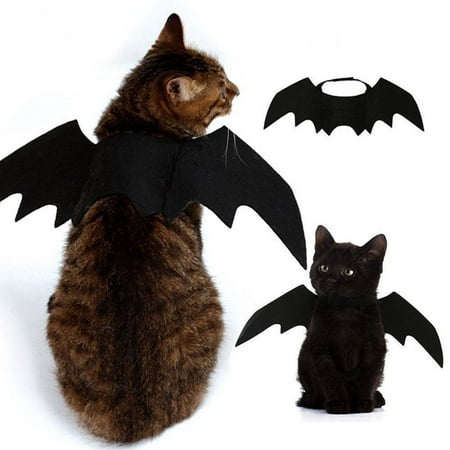 Pet Dog Cat Black Bat Wings Cosplay Wings Costume Party Halloween