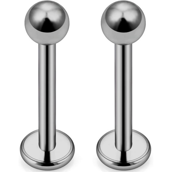 XBage 2-8Pcs 16G G23 Titanium Labret Monroe Lip Tragus Cartilage Earring Ring Stud Piercing Jewelry 6Mm 8Mm 10Mm 12Mm[bh2009]