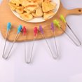 thumbnail image 2 of Mini pinzas premium de acero inoxidable, utensilios de cocina (verdes), 2 of 5