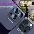 thumbnail image 5 of Camera Lens Protector for iPhone 15 Pro Max (6.7 inch)/ iPhone 15 Pro (6.1 inch),Anti Scrach HD Tempered Metal Glass Camera Screen Protector Shockproof Cover Film (Color - Blue), 5 of 5