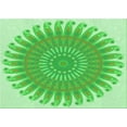 thumbnail image 1 of Ahgly Company Machine Washable Indoor Rectangle Transitional Green Area Rugs, 3' x 5', 1 of 7