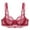 Red, variant on Women's Lace Bra Beauty Sheer Sexy Bra Non Padded Underwired Unlined Bra(Black,38D)