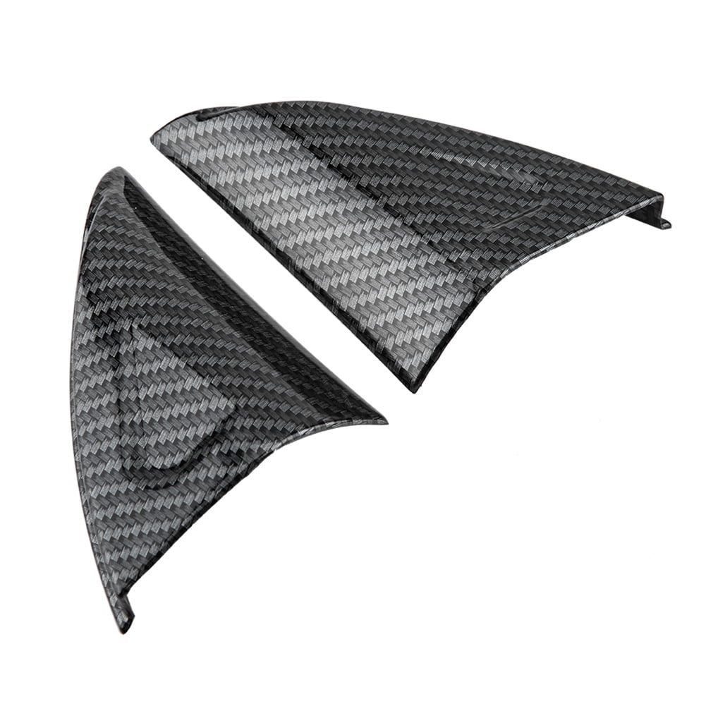 Premium Car Window Triangle Trim Carbon Fiber Color Door Protection Trim Cover Frame Decal Sticker Accent Modification Auto Accessories Fit for MG ZS SUV 2017-2018 2-Piece Set / 15 x 12 Inches