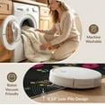 thumbnail image 5 of ODIKA 8'x10' Washable Area Rug Vinyl Vintage Disc Music Note Groove Cd Shaped Round Shape Record Flowing for Living Room, Under Sectional, Family , Durable, Non-Slip, 5 of 7