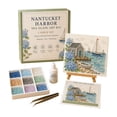 thumbnail image 2 of Nantucket Harbor Sea Glass Art Kit DIY US Seaside Town Inspired Mosaic Artwork Home Decoration Handcraft Gift Set For Adult Crafters, 2 of 6
