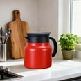 thumbnail image 5 of Mini Thermal Coffee Carafe, 27 Oz Stainless Steel Thermal Carafe for Hot & Cold Beverages, Portable Milk Creamer Container for Coffee Tea Hot Chocolate Dispenser, Red, 5 of 5