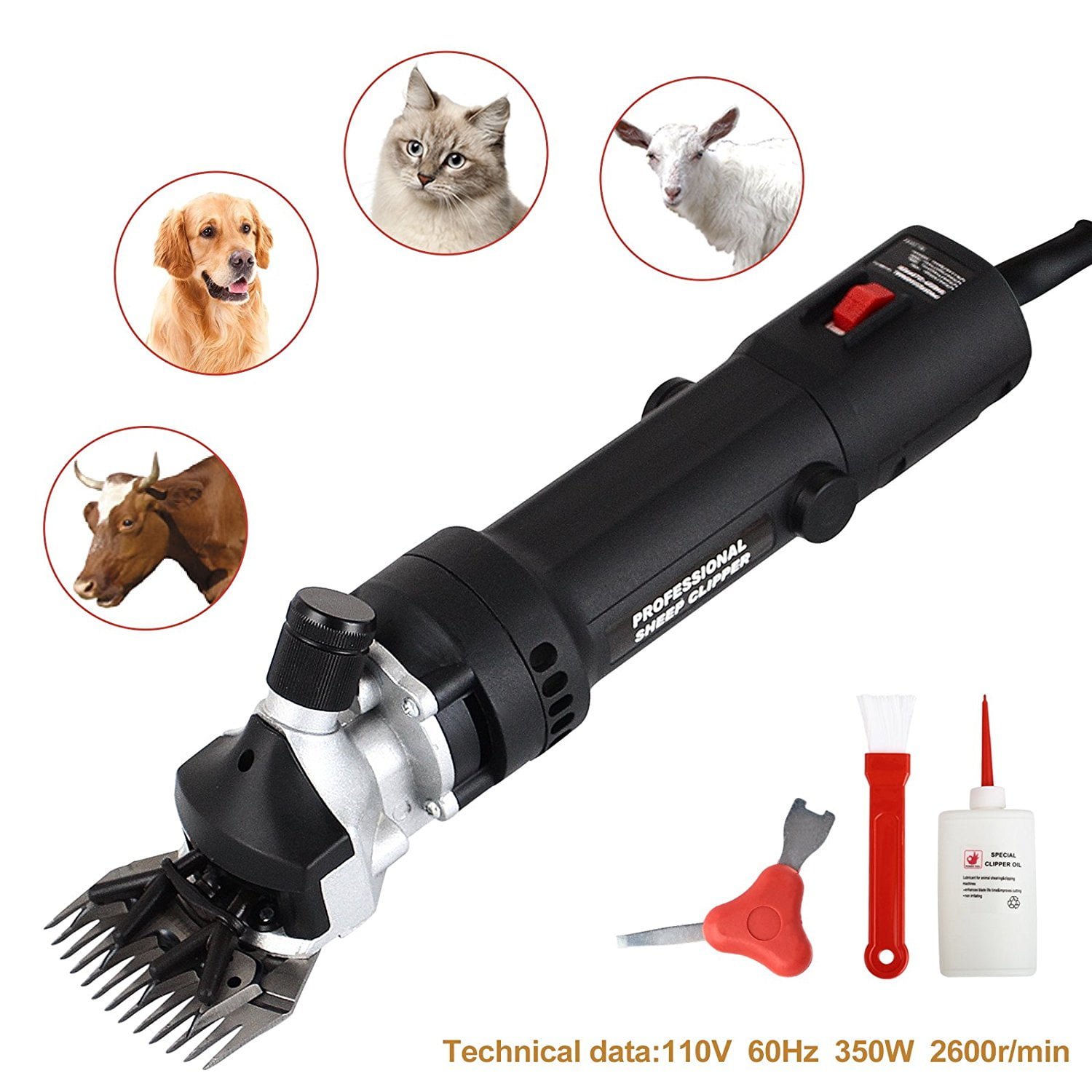 350W Electric Sheep Goat Shears Clippers Animal Shave Grooming Farm